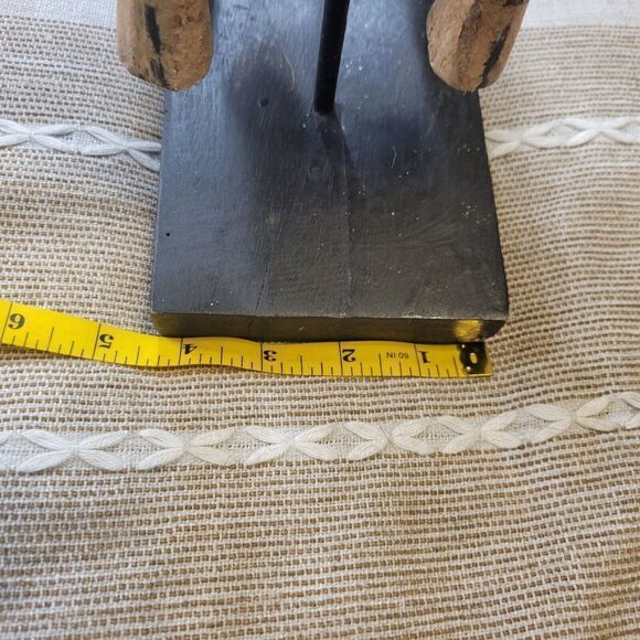 Wood Figurine Primitive Puppet Mane Tail Display Horse Animal Decor Display - Picture 6 of 7